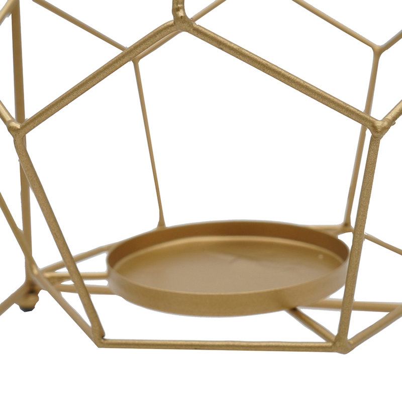 Porte-bougie en métal 10,2 x 10,2 x 21,5 po
