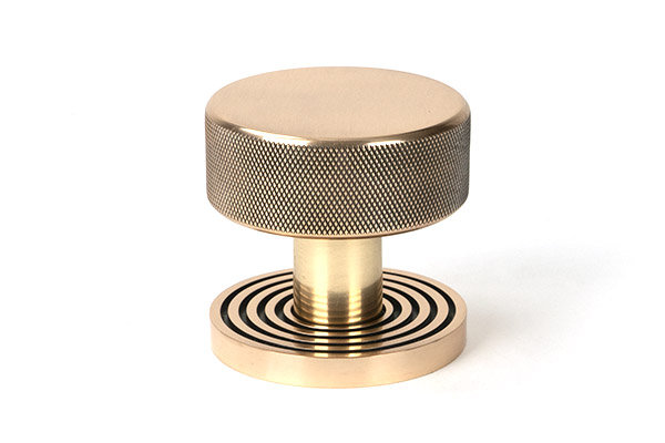 Brompton Interior Mortise Knobset, Polished Bronze