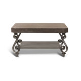Connor - Outdoor Coffee Table w/ Solid Bluestone Top & Hand Painted Aluminum Base