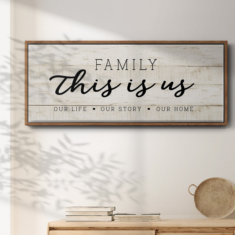 This is Us- Framed Canvas, 8" H x 20" W