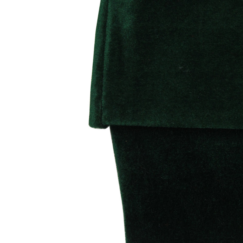 Traditional Green Velvet Christmas Stocking, 19 Inches