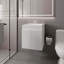 Meuble-lavabo blanc avec deux portes-117825042