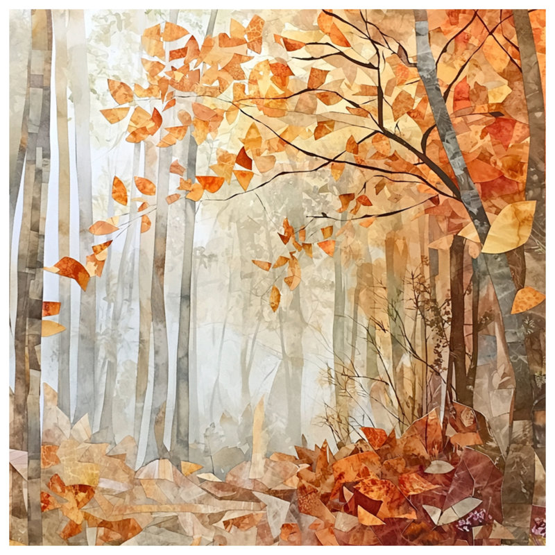 Autumn Forest Scene Comforter, Twin