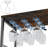Wine Bar Rack Cabinet With Detachable Wine Rack, Bar Cabinet With Glass Holder, With Mesh Door-1676796448