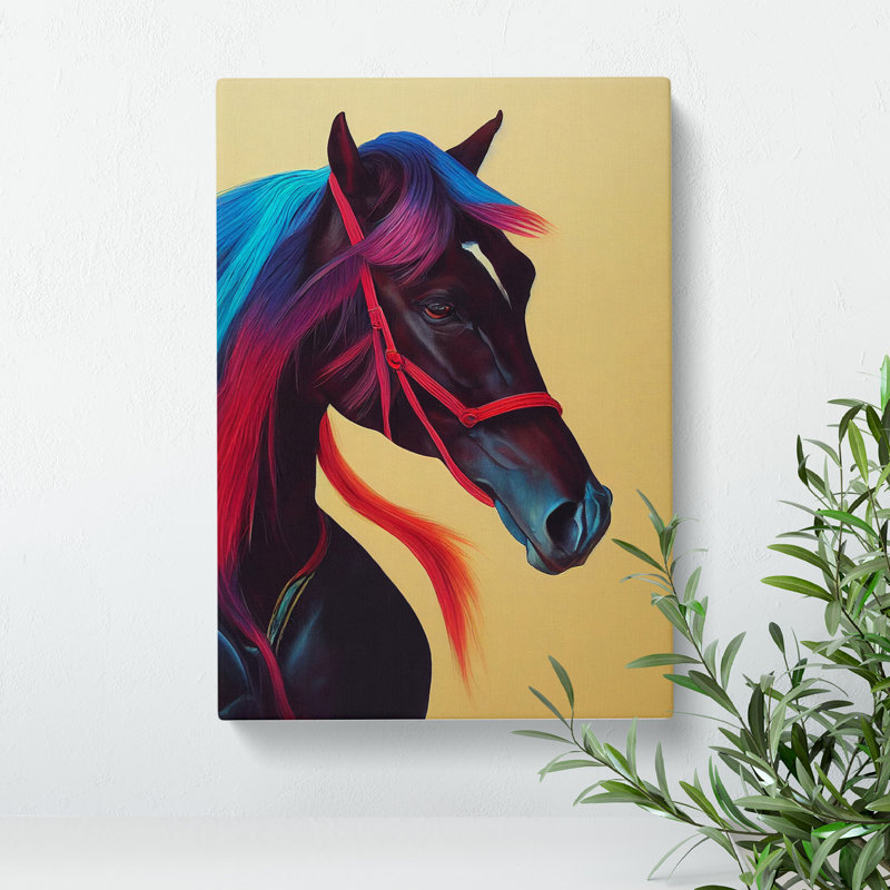 Bright Horse - Print, Wrapped Canvas, 60cm H x 40cm W x 3cm D, No Matte