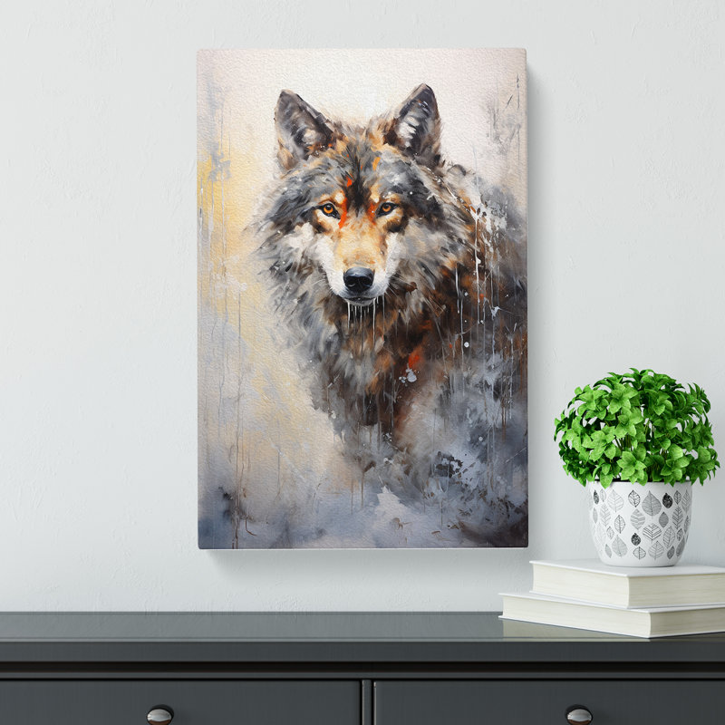 Wolf Gestural - No Frame Print, 76cm H x 50cm W x 3cm D