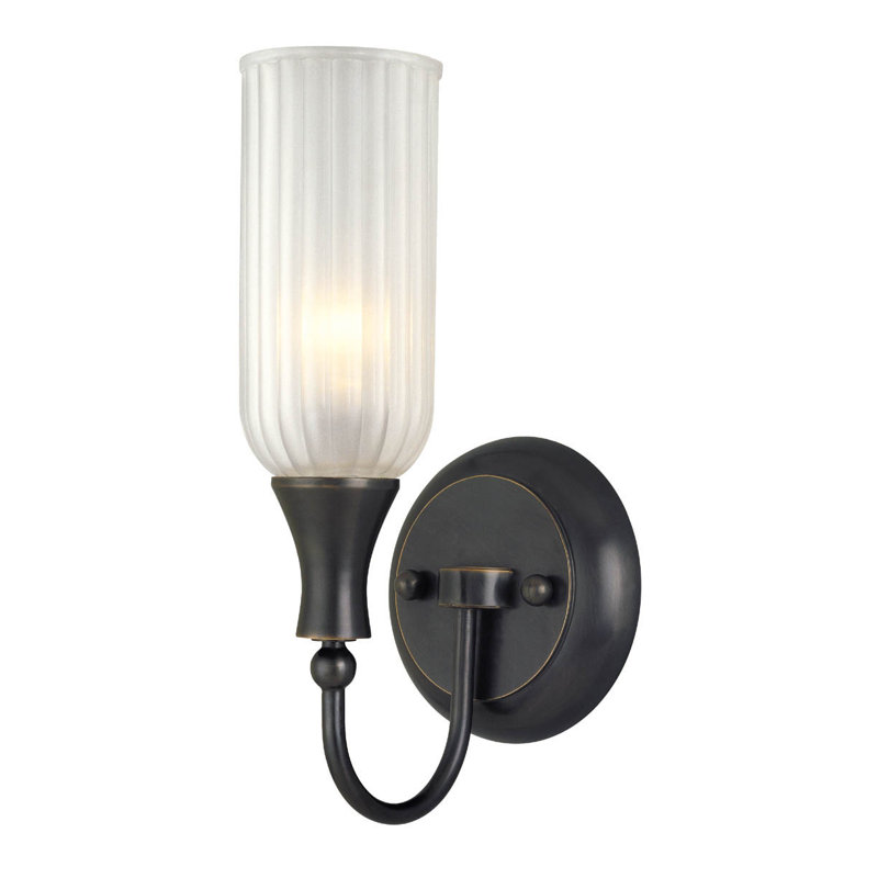 Bowery Bath Light Bracket in , 1-Light, Aged Old Bronze