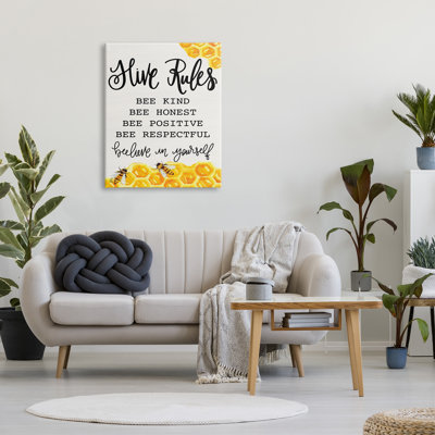 Conception d'art sur toile Hive Rules Bee
