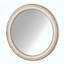 Miroir mural rond, maison de campagne en bois avec bordure blanchie-701767704