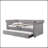 Smoke Gray Fabric Daybed W/Trundle (Twin)
