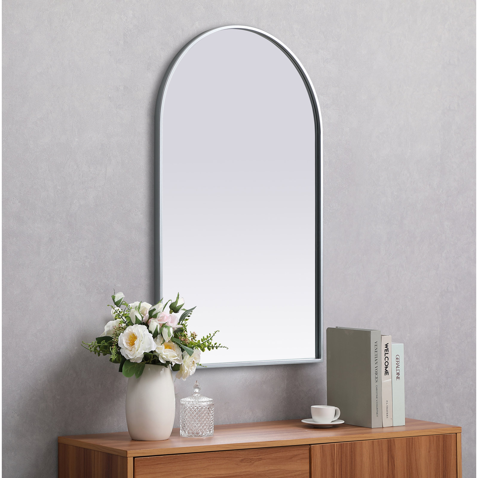 Sabine 36" Accent Mirror, Silver, 36" x 22"