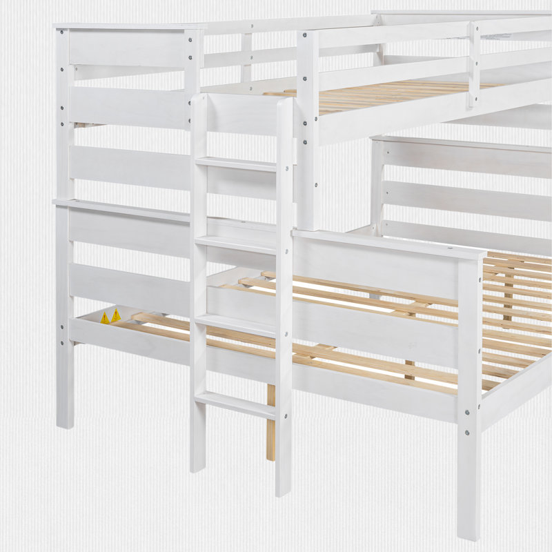 Twin Xl Over Queen Bunk Bed, White