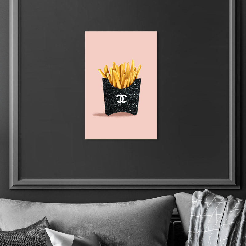 «French Fries Blush», reproduction d'impression sur toile, Toile tendue, H 15 po x l 10 po x P 1,5 po