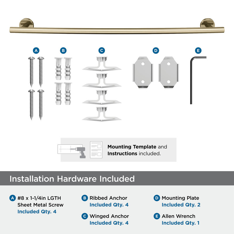 Barre à serviettes murale 27 "Arrondi ™, Bronze brossé
