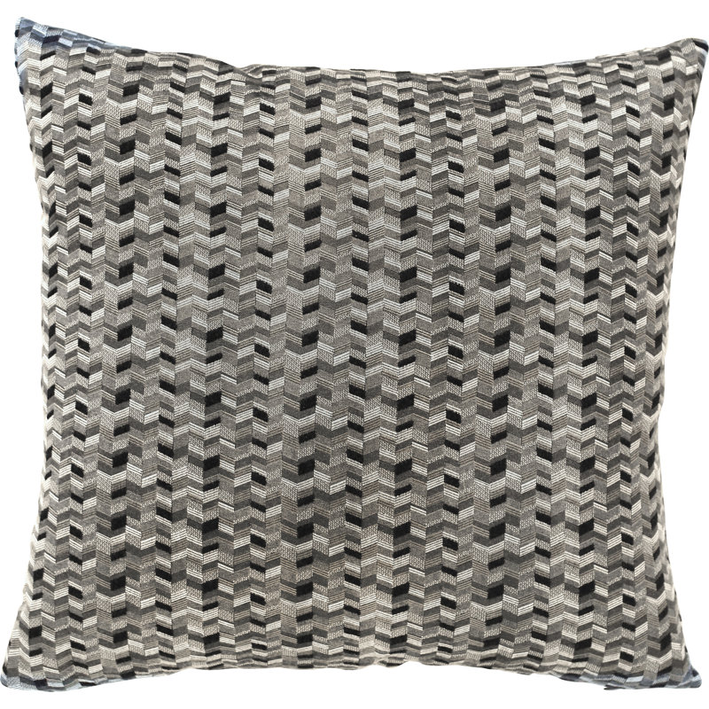 Feathers Chevron Throw Pillow, Domino