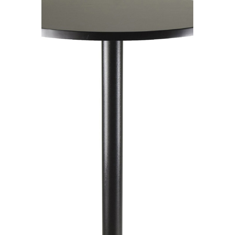 Piqua Round Metal Base Dining Table, Black, 40" H x 23.6" W x 23.6" D