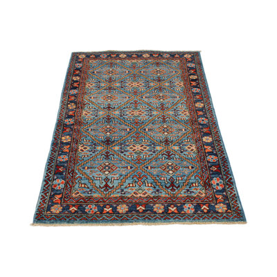 3x5 Blue and Navy Traditional Rug