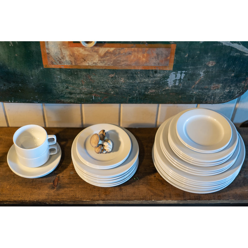 Hand-Painted White Porcelain Square Luncheon Plates Set