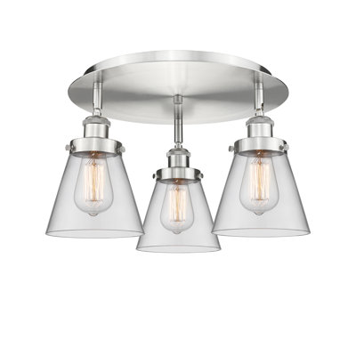 Cone 3 Light Flush Mount