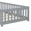 Structure de lit plateforme contemporaine avec garde-corps et lattes robustes-901289902