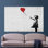 Toile imprimée: Fille de Banksy avec art en ballon - Décoration murale unique, 1P