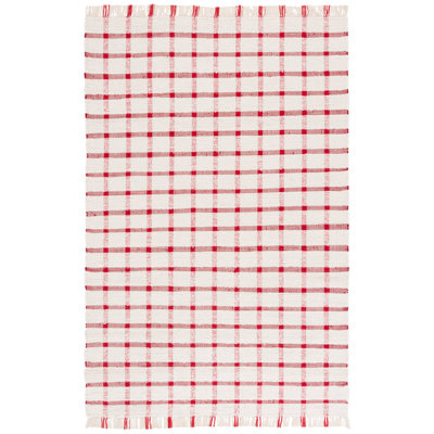 Lamoni Handwoven Recycled Cotton Plaid Rug