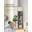 Floor Lamp With Shelves, 5-Tier Adjustable Corner Lamp With 3 Color Temperatures & Linen Shade, (E26 LED Bulb Included, 800Lm)-510227