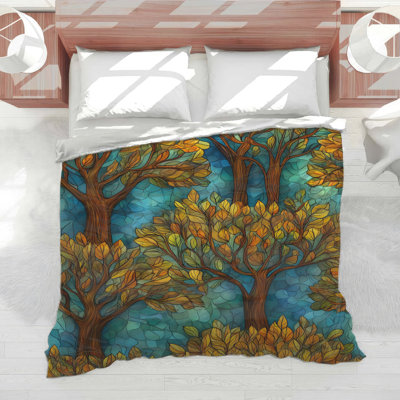Édredon à feuilles d'automne Art déco