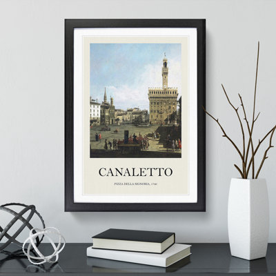 Piazza Signora in Florence by Giovanni Canaletto - Picture Frame Painting