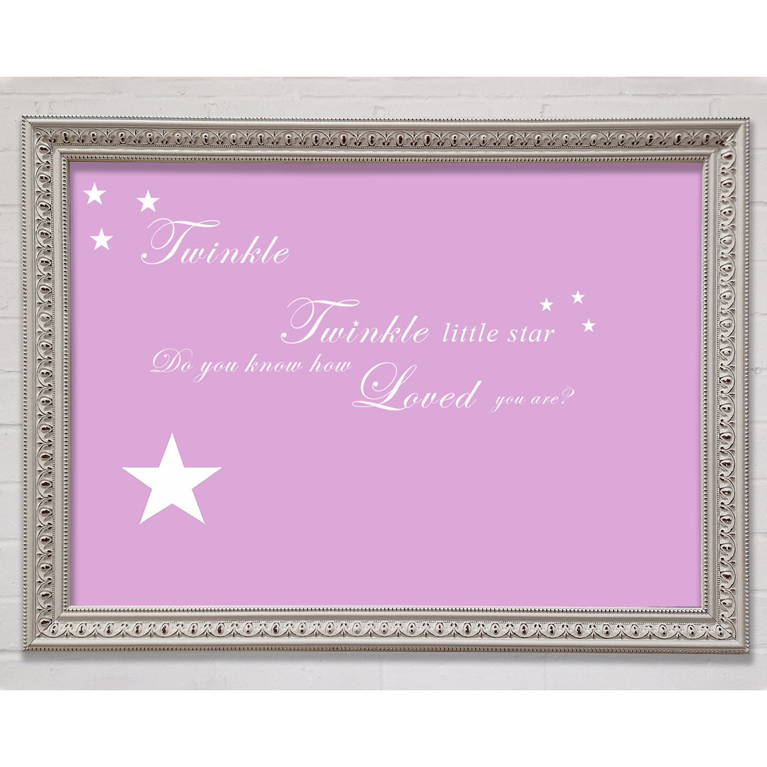 Twinkle Twinkle Little Star 1 Pink - Einzelner Bilderrahmen Kunstdrucke