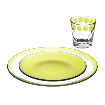 Marquardt 3 Piece Glass Dinnerware Set