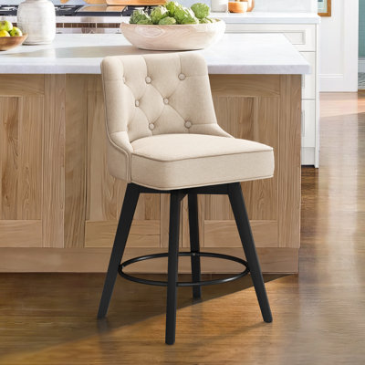 Bianny Swivel Upholstered Counter Stool