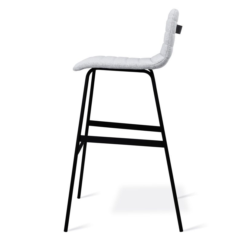 Lecture Upholstered Bar Stool, Pixel Shale