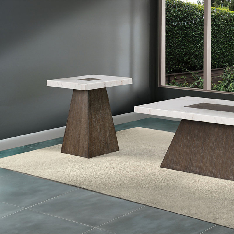 Contemporary Style Square End Table