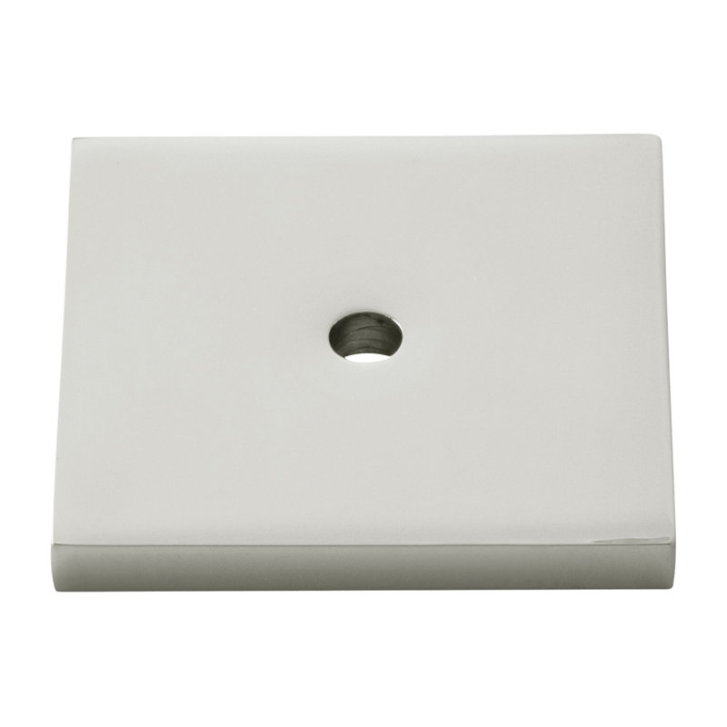 Parkview Brass Knob Backplate, Polished Nickel