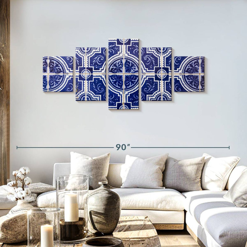 Carrelage bleu Porto, H 30 po x l 68 po