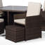 Giardino 8 - Person Patio Dining Set Umbrella Hole Included Square Table with Cushions Included