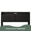 Structure de lit flottant pour grand lit avec tête de lit avec rangement, lit plateforme tapissier moderne avec veilleuse tactile et chargeur USB-1604388050