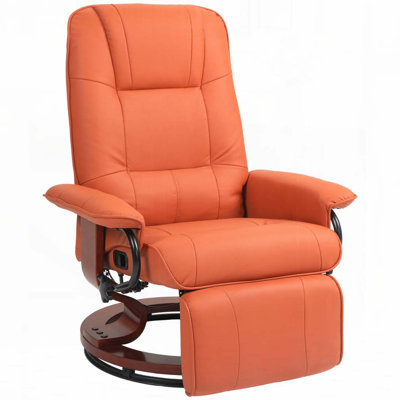 PU Swivel Manual Recliner Chair