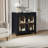 Eilisha Modern Arched Glass Accent Cabinet-123402943