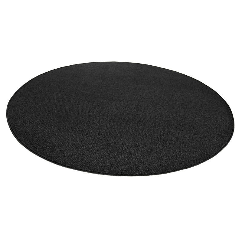 Fancy Black Rug, Round 200cm
