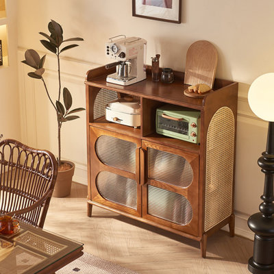 Mid-Century Modern Walnut Solid Wood Sideboard
