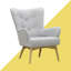 Holli Upholstered Wingback Chair-23713858
