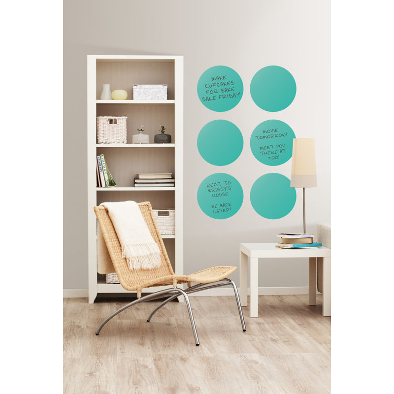 Keristen Abstract Non-Wall Damaging Chalkboard Decals, Teal