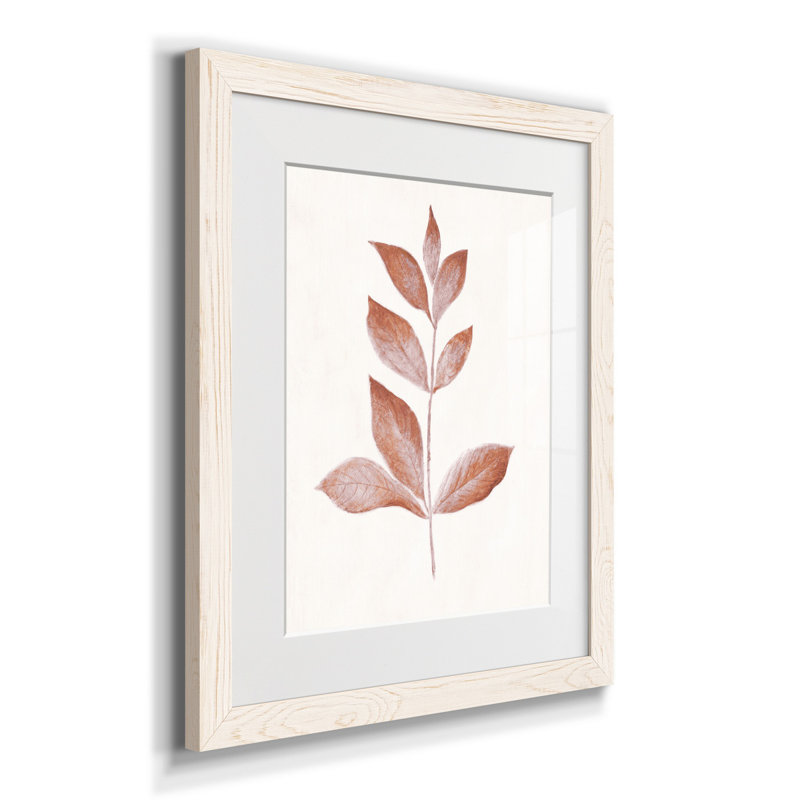 Red Leaf I - cadre photo, reproduction d'art sur papier, H 20 po x l 17 po x P 1 po, Blanc
