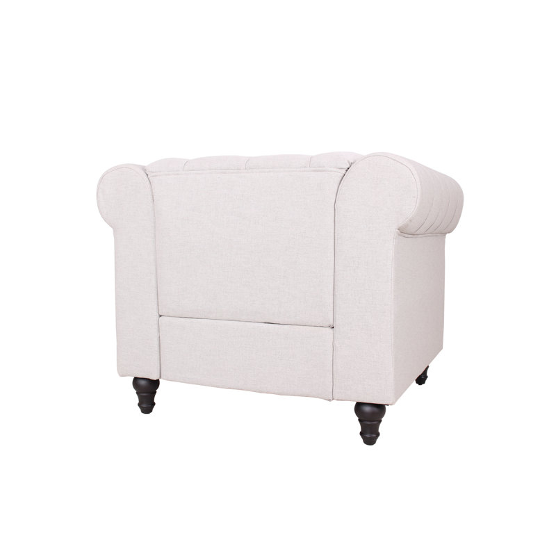 Grise Upholstered Chair, Light Gray