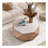 38"Three-Dimensional Embossed Pattern Design American Retro Style Coffee Table,White Tabletop(Same SKU:W757102838, W757P151417, W757P305010)
