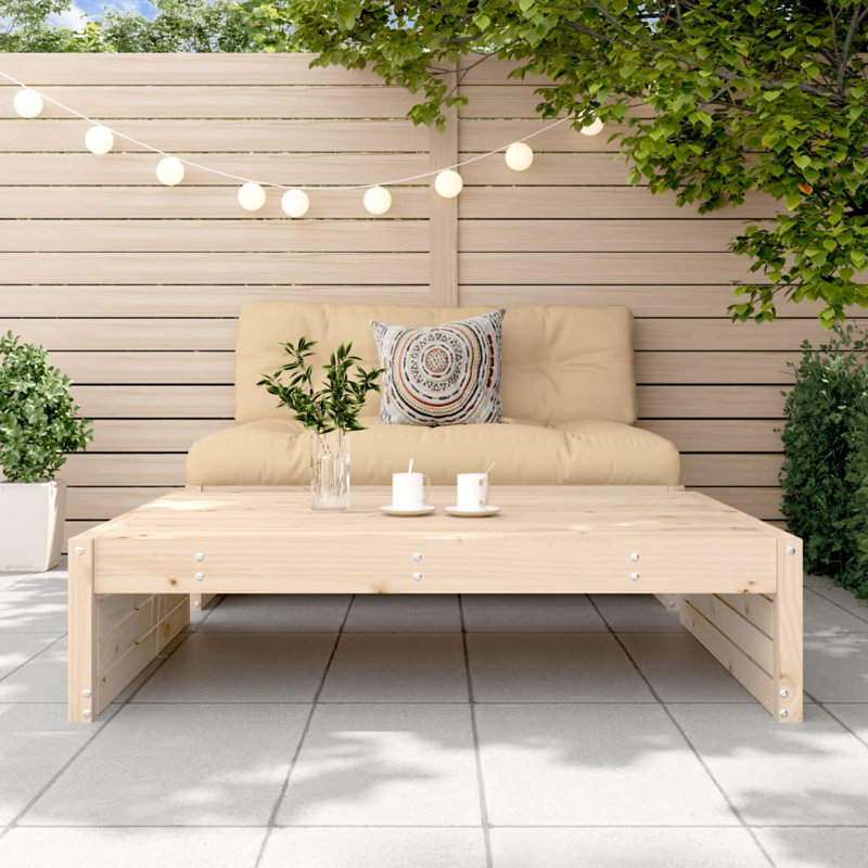 Fredrico Outdoor Ottoman, Oak