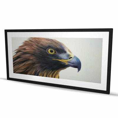 Imprimé mat à tête d'aigle à tête brune - décor hyperréaliste