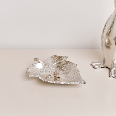 Shiny Leaf Trinket Tray Dish